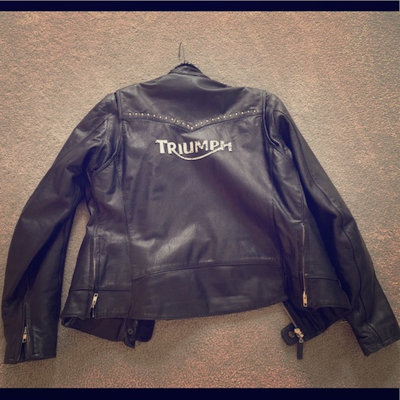 triumph leather jacket womens